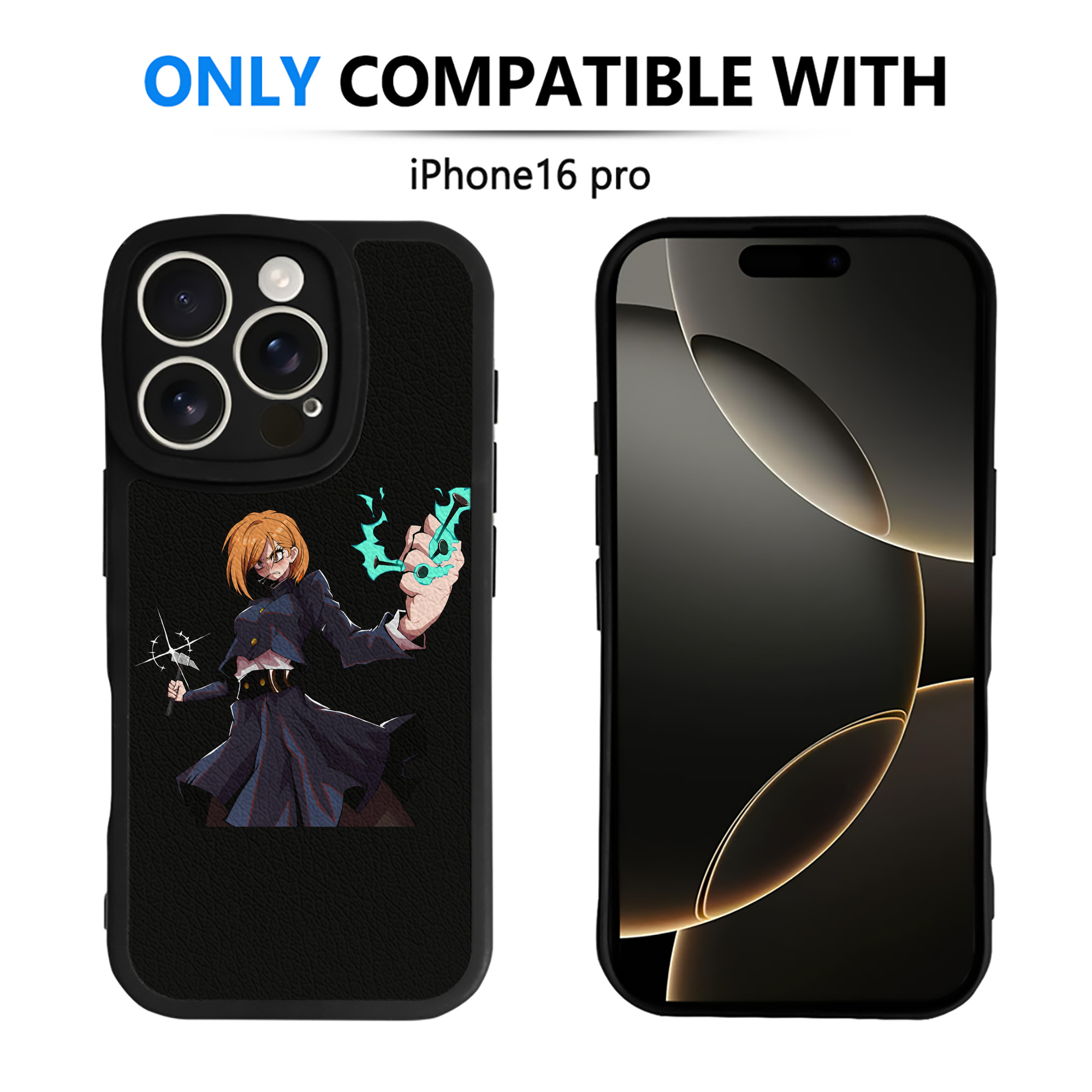 （画像用） 呪術廻戦 Jujutsu Kaisen 【iPhone 16シリーズ対応】シリコンスマホケース（レザー調） 材質：シリコン